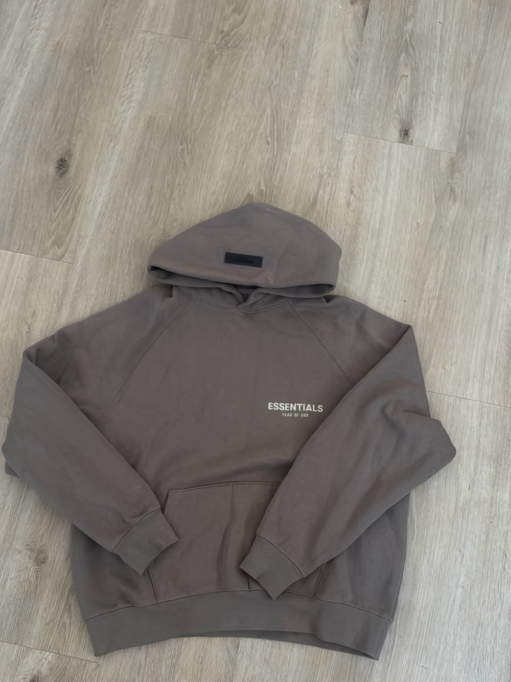 ESSENTIALS Men's Taupe Brown Pullover Hoodie